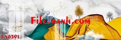 Ảnh gốc file in lụa File gốc in bộ tranh decor treo tráng gương canvas FA6391 chi tiết