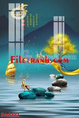 File in mica File gốc in bộ tranh decor treo tráng gương canvas FA6421 (ảnh gốc) đẹp