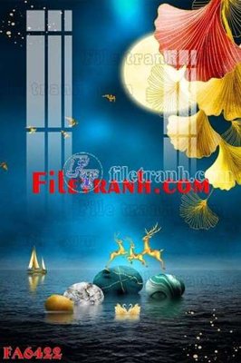File gốc File gốc in bộ tranh decor treo tráng gương canvas FA6422 (in mica) làm quà tặng