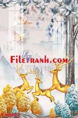 Hình ảnh file gốc in lụa File gốc in bộ tranh decor treo tráng gương canvas FA6427