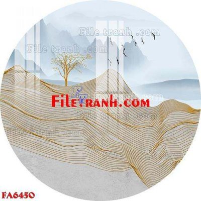 File tranh File gốc in bộ tranh decor treo tráng gương canvas FA6450 (gốc) in vải canvas