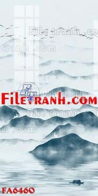 File gốc File gốc in bộ tranh decor treo tráng gương canvas FA6460 (in lụa) tranh mã đáo