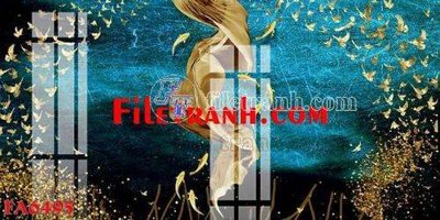 File in trần File gốc in bộ tranh decor treo tráng gương canvas FA6495 (bản gốc 3D) sống động