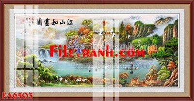 Hình ảnh file gốc in trần nhà File gốc in bộ tranh decor treo tráng gương canvas FA6503