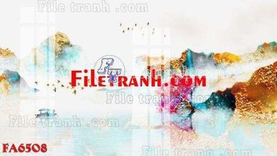Download file gốc File gốc in bộ tranh decor treo tráng gương canvas FA6508 (in lụa) tranh 3D