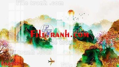 File in trần File gốc in bộ tranh decor treo tráng gương canvas FA6527 (file gốc) phong thủy