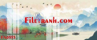 Download file gốc File gốc in bộ tranh decor treo tráng gương canvas FA6553 (in lụa) nghệ thuật