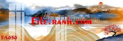File tranh PSD File gốc in bộ tranh decor treo tráng gương canvas FA656 chất lượng cao