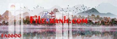 File gốc File gốc in bộ tranh decor treo tráng gương canvas FA6600 (trang trí) phòng ngủ