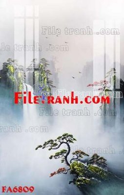 File tranh File gốc in bộ tranh decor treo tráng gương canvas FA6809 (ảnh gốc) in trần nhà