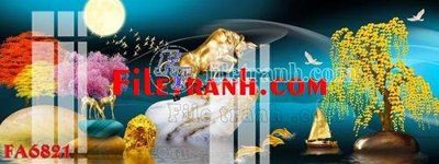 Ảnh gốc File gốc in bộ tranh decor treo tráng gương canvas FA6821 (siêu chi tiết) để in ấn