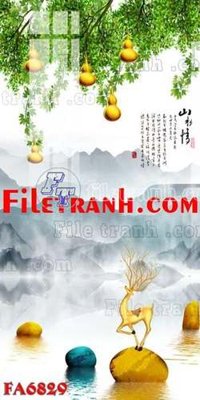 File tranh File gốc in bộ tranh decor treo tráng gương canvas FA6829 (bản gốc) in canvas