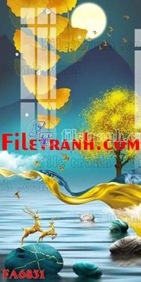 File gốc File gốc in bộ tranh decor treo tráng gương canvas FA6831 (in tráng gương) sang trọng