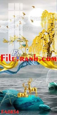 File in lụa File gốc in bộ tranh decor treo tráng gương canvas FA6834 (hoa văn) File gốc in bộ tranh decor treo tráng gương canvas FA6834