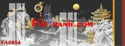 Download file File gốc in bộ tranh decor treo tráng gương canvas FA6854 (chuẩn in) chất lượng cao