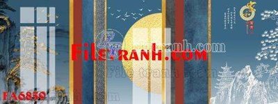 File tranh File gốc in bộ tranh decor treo tráng gương canvas FA6859 (bản gốc) treo tường