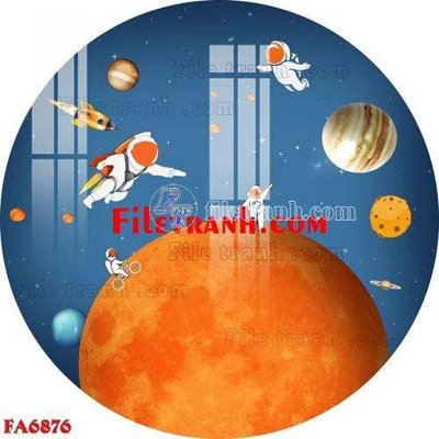 File tranh File gốc in bộ tranh decor treo tráng gương canvas FA6876 (file gốc) chủ đề phong thủy