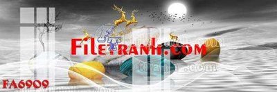 File gốc in ấn File gốc in bộ tranh decor treo tráng gương canvas FA6909 độ phân giải cao