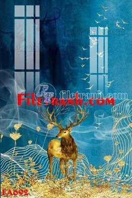 Ảnh gốc File gốc in bộ tranh decor treo tráng gương canvas FA692 (nét căng) in mica