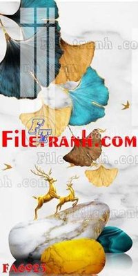 File tranh File gốc in bộ tranh decor treo tráng gương canvas FA6923 (file gốc) chủ đề phong thủy