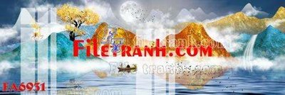 Ảnh gốc file in lụa File gốc in bộ tranh decor treo tráng gương canvas FA6931 chi tiết