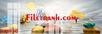 Tải file tranh gốc File gốc in bộ tranh decor treo tráng gương canvas FA6940 chất lượng cao