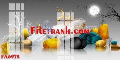 File ảnh File gốc in bộ tranh decor treo tráng gương canvas FA6972 (gốc) cho trang trí nội thất
