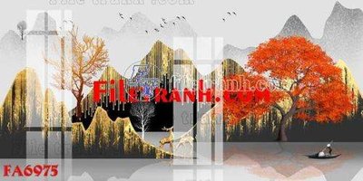 File in mica File gốc in bộ tranh decor treo tráng gương canvas FA6975 (bản gốc) sắc sảo