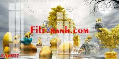 File in trần File gốc in bộ tranh decor treo tráng gương canvas FA6977 (bản gốc) trời sao