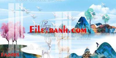 File gốc in tráng gương File gốc in bộ tranh decor treo tráng gương canvas FA6985 chi tiết