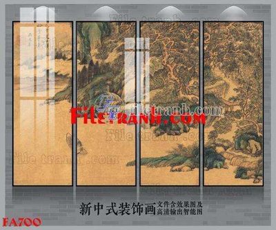 Tải file PSD File gốc in bộ tranh decor treo tráng gương canvas FA700 (nguyên layer) để in