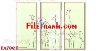 Download file gốc File gốc in bộ tranh decor treo tráng gương canvas FA7005 (in lụa) hoa lá