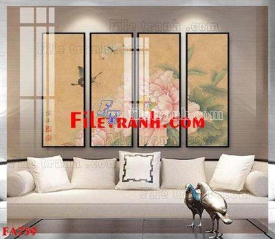 File tranh File gốc in bộ tranh decor treo tráng gương canvas FA739 (bản gốc) trang trí văn phòng