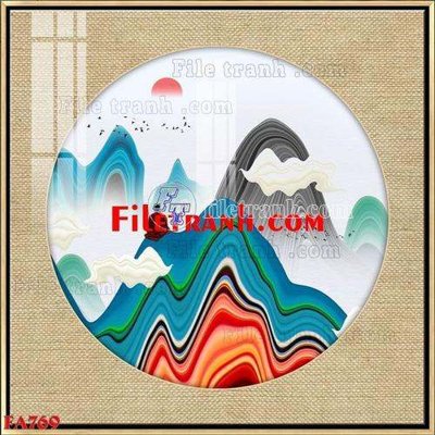 File ảnh File gốc in bộ tranh decor treo tráng gương canvas FA769 (gốc) in Hiflex