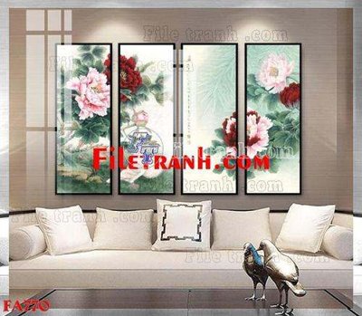 File gốc File gốc in bộ tranh decor treo tráng gương canvas FA770 (in lụa) tranh thuận buồm