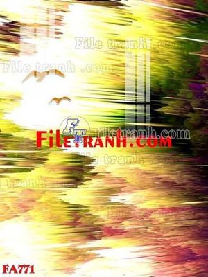 File tranh File gốc in bộ tranh decor treo tráng gương canvas FA771 (bản gốc) in lụa dán tường