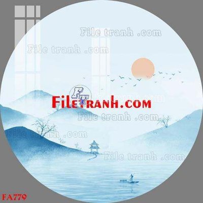 File in trần File gốc in bộ tranh decor treo tráng gương canvas FA779 (file gốc) hoa văn 3D