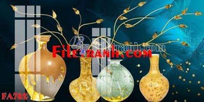Download file gốc File gốc in bộ tranh decor treo tráng gương canvas FA782 (in lụa) nghệ thuật
