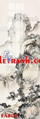 File gốc File gốc in bộ tranh decor treo tráng gương canvas FA809 (in lụa) hoa văn cổ điển