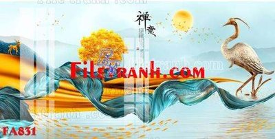File tranh File gốc in bộ tranh decor treo tráng gương canvas FA831 (gốc) in vải canvas