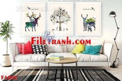 File gốc File gốc in bộ tranh decor treo tráng gương canvas FA862 (in tráng gương) sang trọng