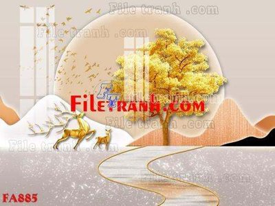 Tải file File gốc in bộ tranh decor treo tráng gương canvas FA885 (gốc) chủ đề phong thủy