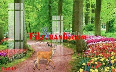 Ảnh gốc File gốc in bộ tranh decor treo tráng gương canvas FA943 (nét căng) in mica