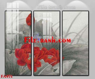 File tranh File gốc in bộ tranh decor treo tráng gương canvas FA971 (bản gốc) in lụa 5D