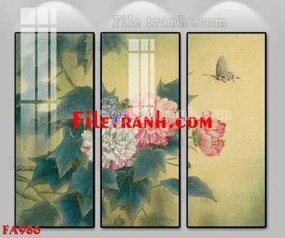 File tranh File gốc in bộ tranh decor treo tráng gương canvas FA986 (ảnh gốc) in trần xuyên sáng