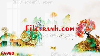 File in trần File gốc in bộ tranh decor treo tráng gương canvas FA988 (bản gốc) 5D