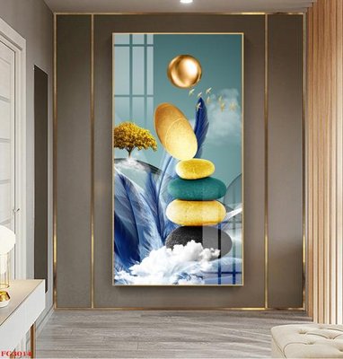 File gốc File tranh tráng gương hiện đại FG3014 (in lụa) cao cấp