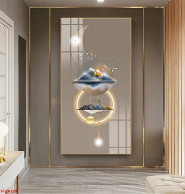 File ảnh File tranh tráng gương hiện đại FG3028 (gốc) cho trang trí nhà hàng