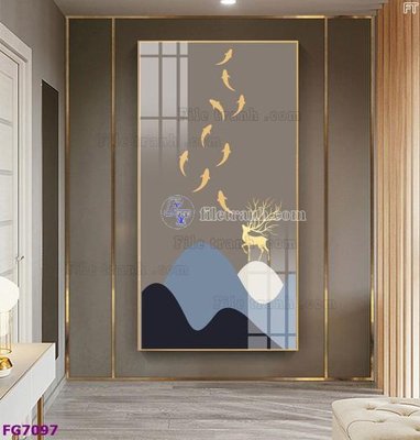 File in trần File bộ tranh tráng gương hiện đại FG7097 (bản gốc) 5D