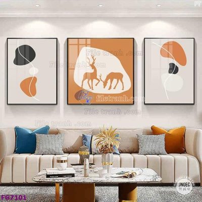 File PSD File bộ tranh tráng gương hiện đại FG7101 (gốc) nhiều lớp (multi-layer)